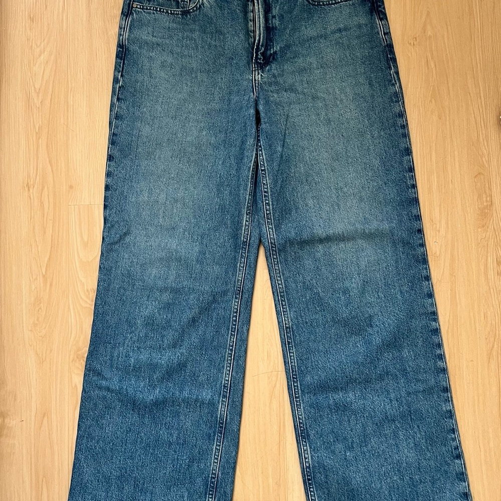 Uniqlo Blue Denim Jeans wide leg